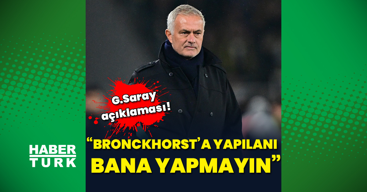 Jose Mourinho: Van Bronckhorst’a yapılan şeyi, bana yapmayın