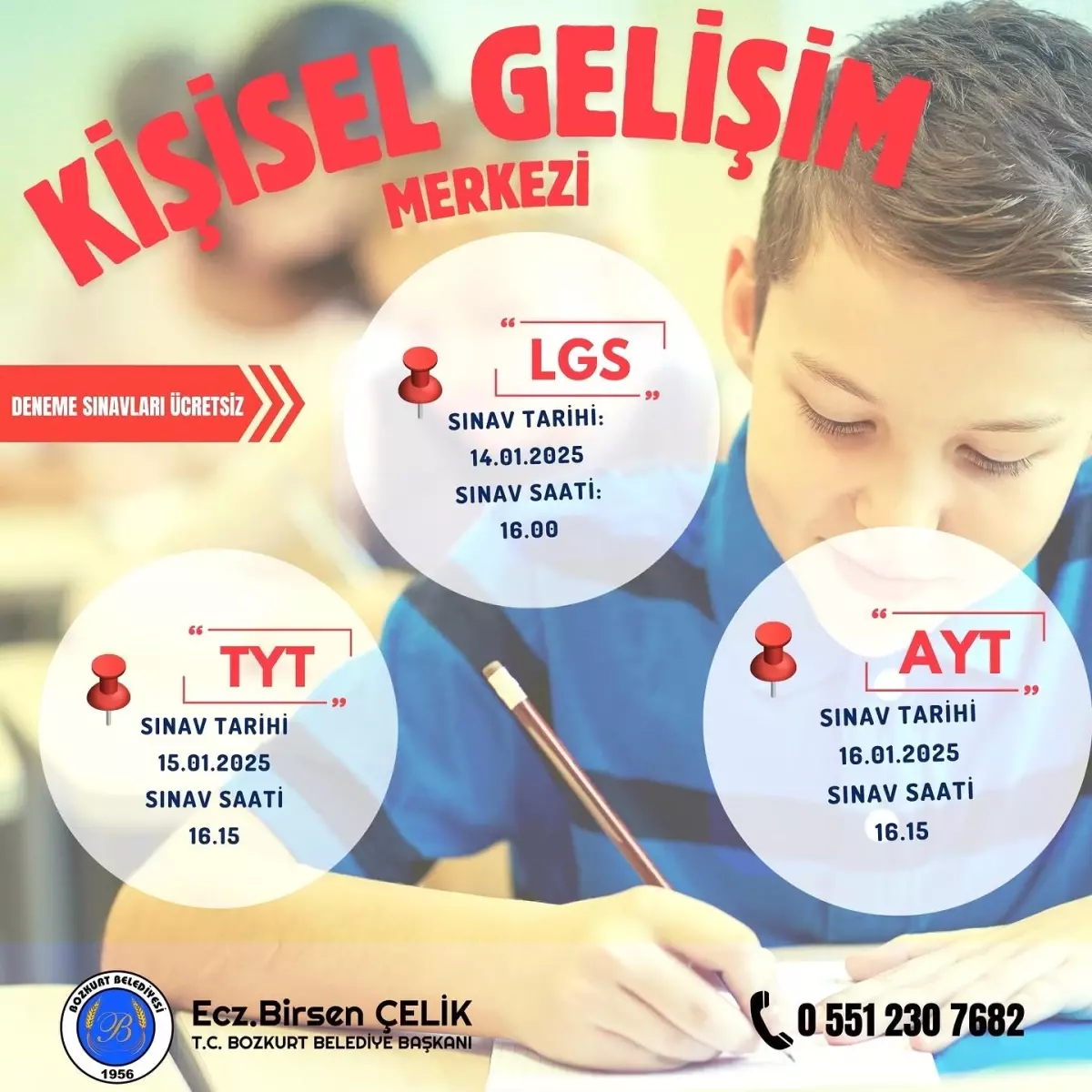 Bozkurt’ta Ücretsiz Deneme Sınavları Düzenleniyor